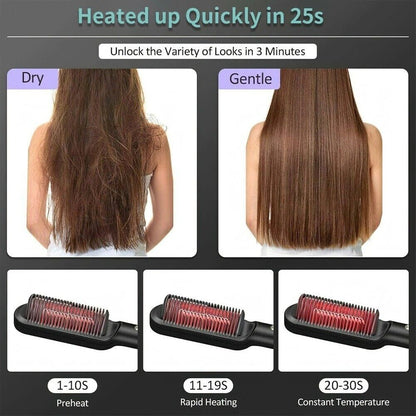 2-in-1 Negative Ion Hair Straightener Comb