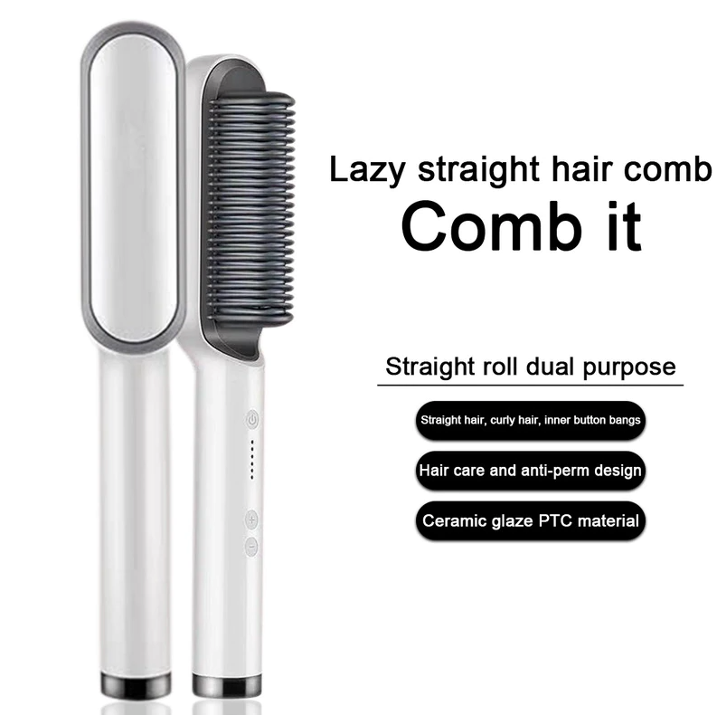 2-in-1 Negative Ion Hair Straightener Comb