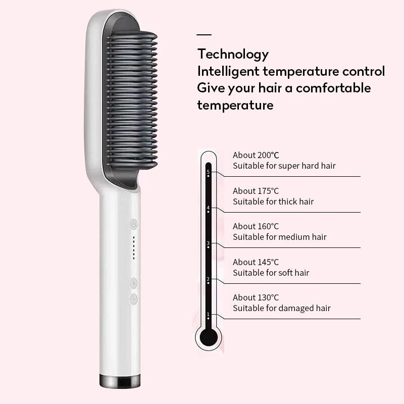 2-in-1 Negative Ion Hair Straightener Comb