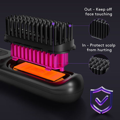 2 In 1 Hair Straightener & Curler Comb