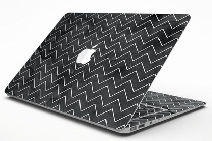Black Watercolor with White Chevron - MacBook Air Skin Kit