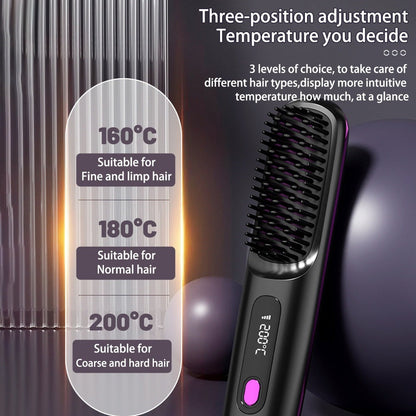 2 In 1 Hair Straightener & Curler Comb