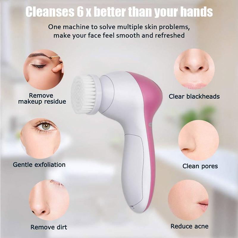 5 in 1 Face Cleansing Brush Set