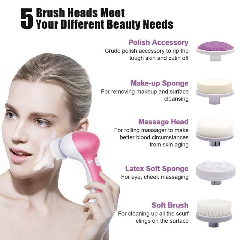 5 in 1 Face Cleansing Brush Set