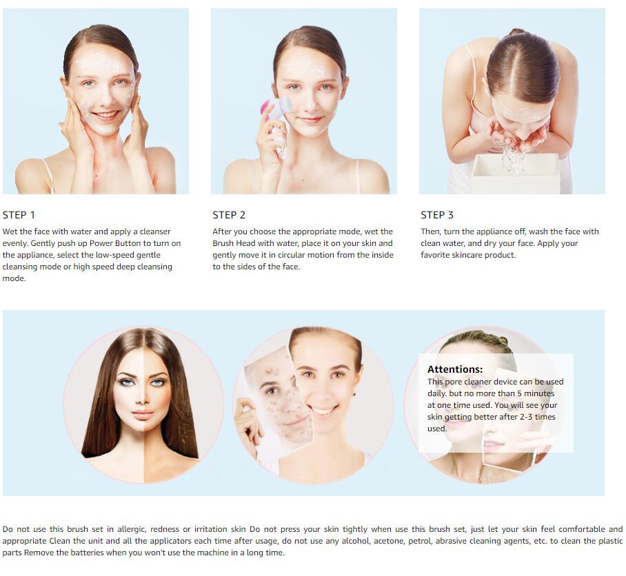 5 in 1 Face Cleansing Brush Set