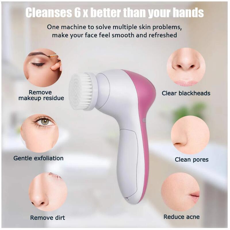 5 in 1 Face Cleansing Brush Set