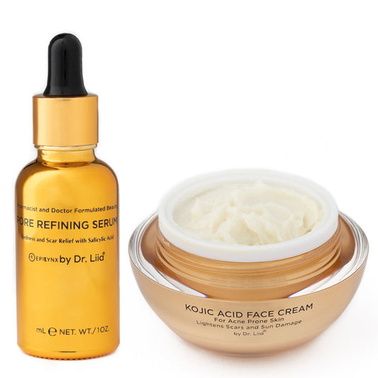 Pore Refining & Brightening Kojic Acid Skincare Set – Vegan,